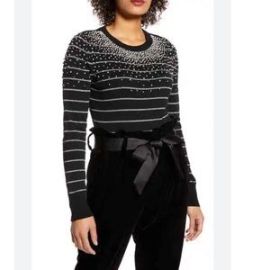Halogen beaded sweater